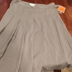 Isaac Mizrahi for Target Gray A-Line pleated Skirt